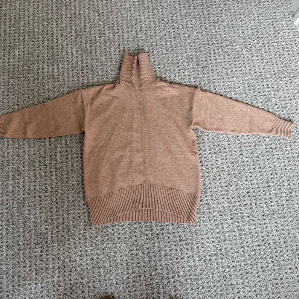 Cozy Tan Turtleneck Sweater